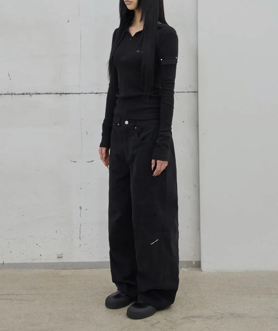 Half-Zip Hoodie / Black 상품이미지3
