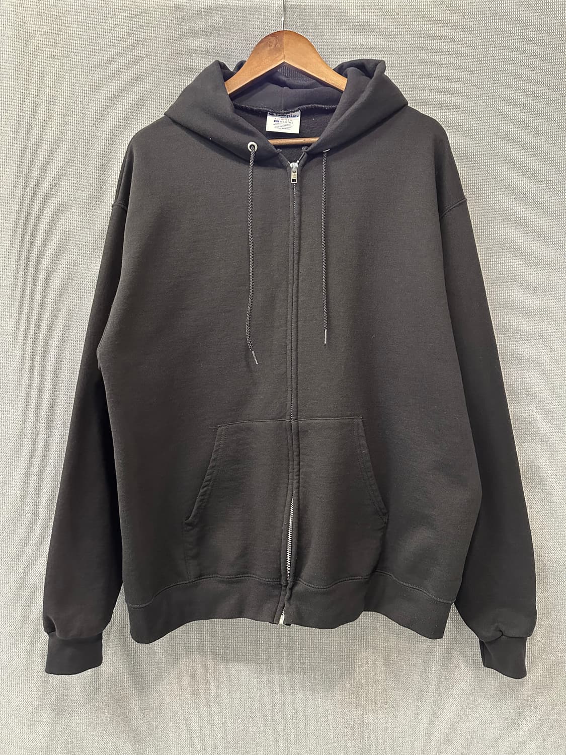 Champion 챔피온 챔피언 로고 블랙 집업 후드 상품이미지1