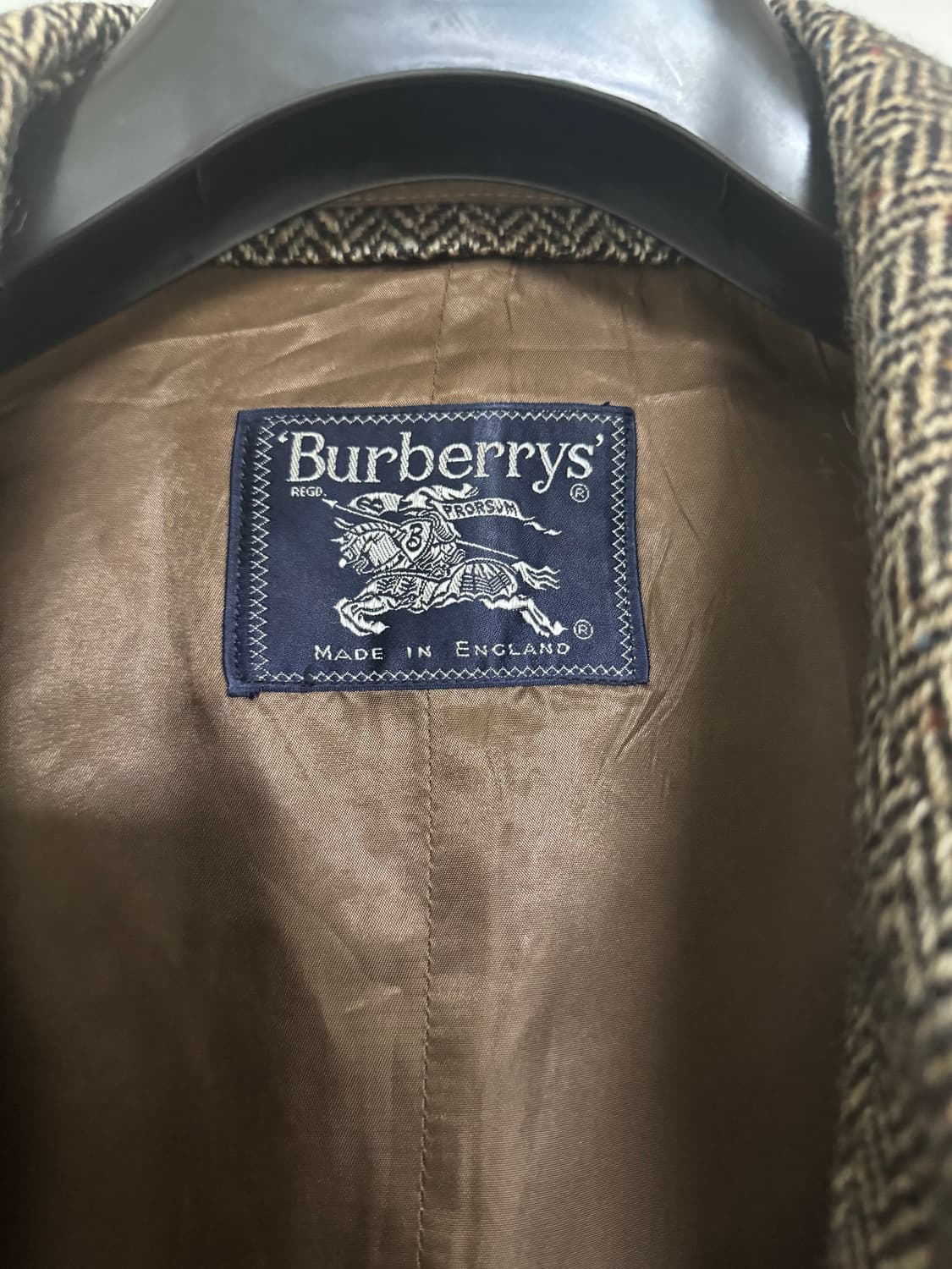 80s 버버리 아이리쉬 트위드 발마칸코트(100-105사이즈) 상품이미지3