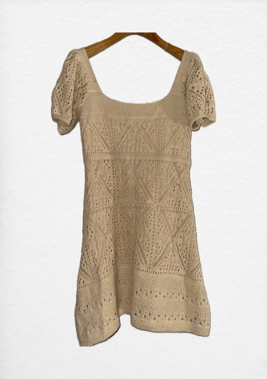 [🌏택포] Oatmeal deep u-neck knit dress 상품이미지1
