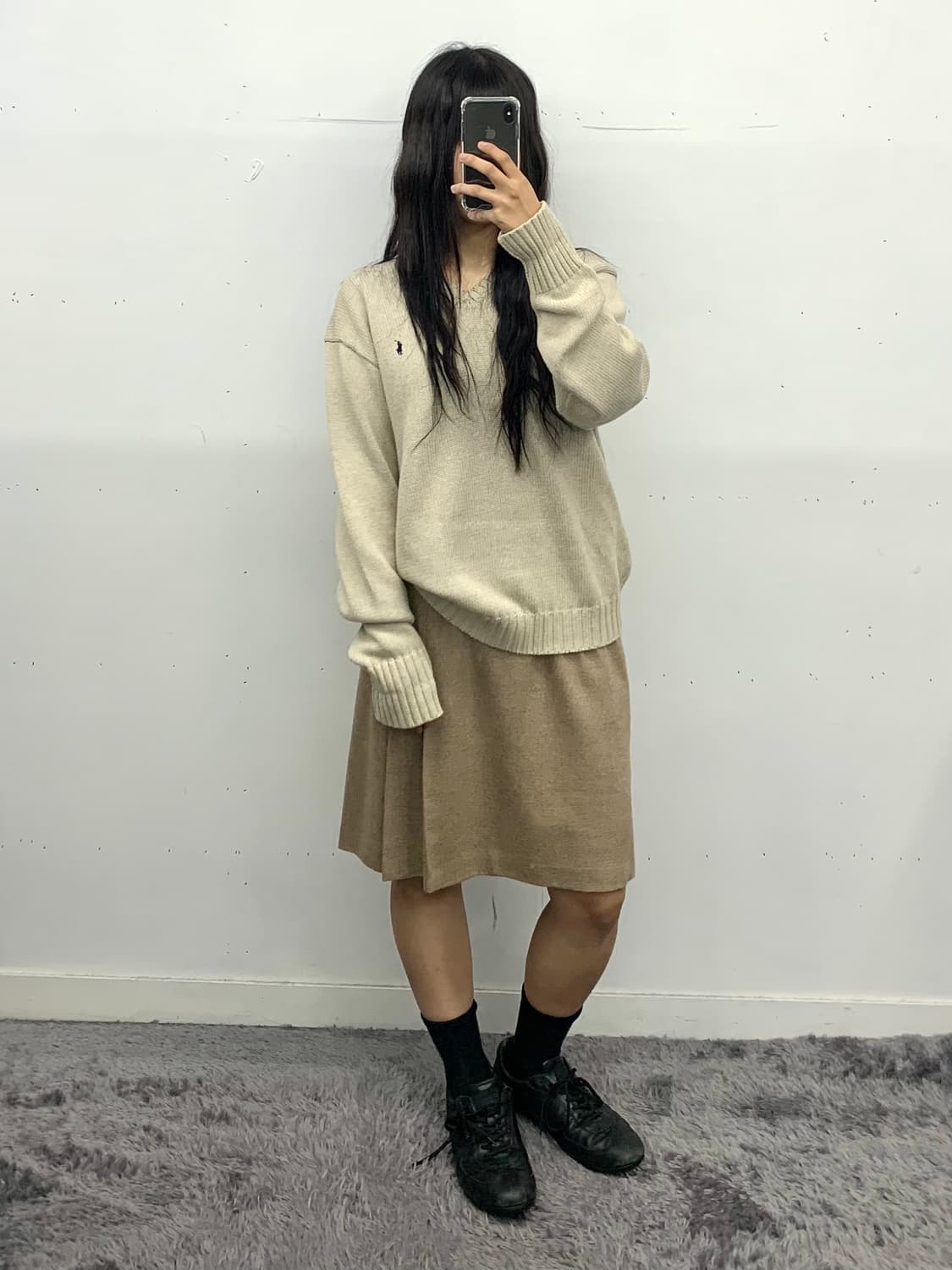 버버리 h라인 미디 스커트 상품이미지2