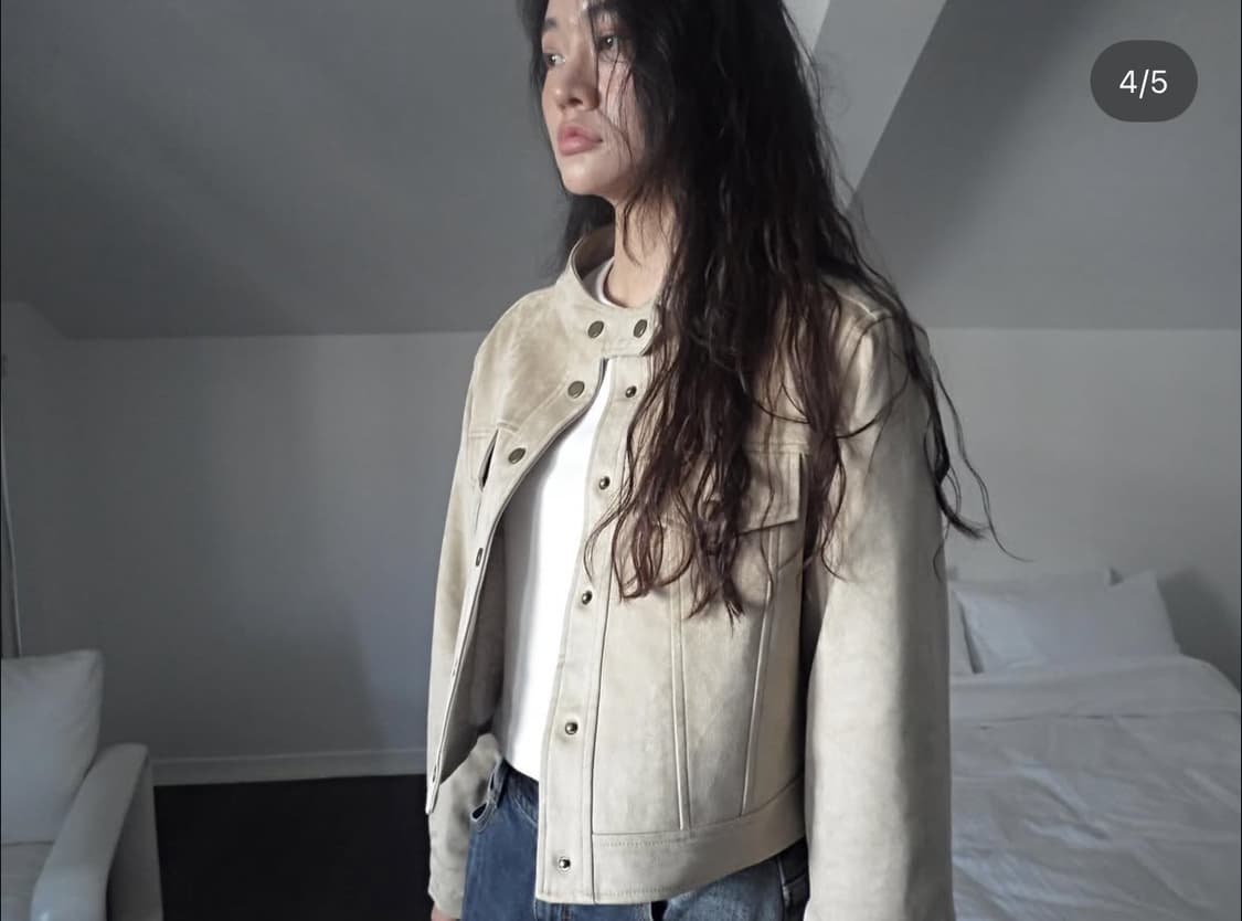 Clo studio 스웨이드 크롭 자켓 상품이미지2