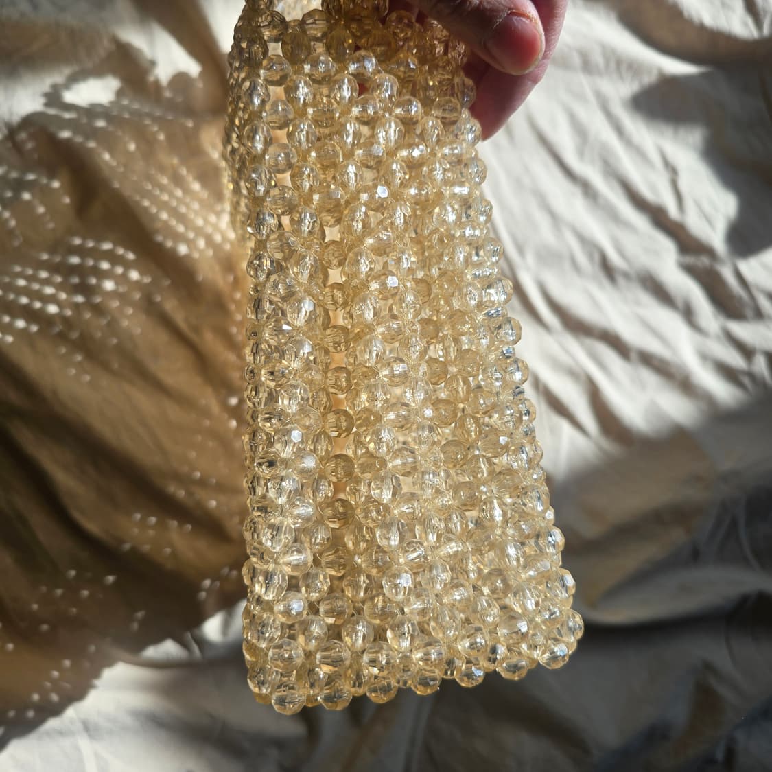 반짝이는 샴페인 톤 비즈백 상품이미지9