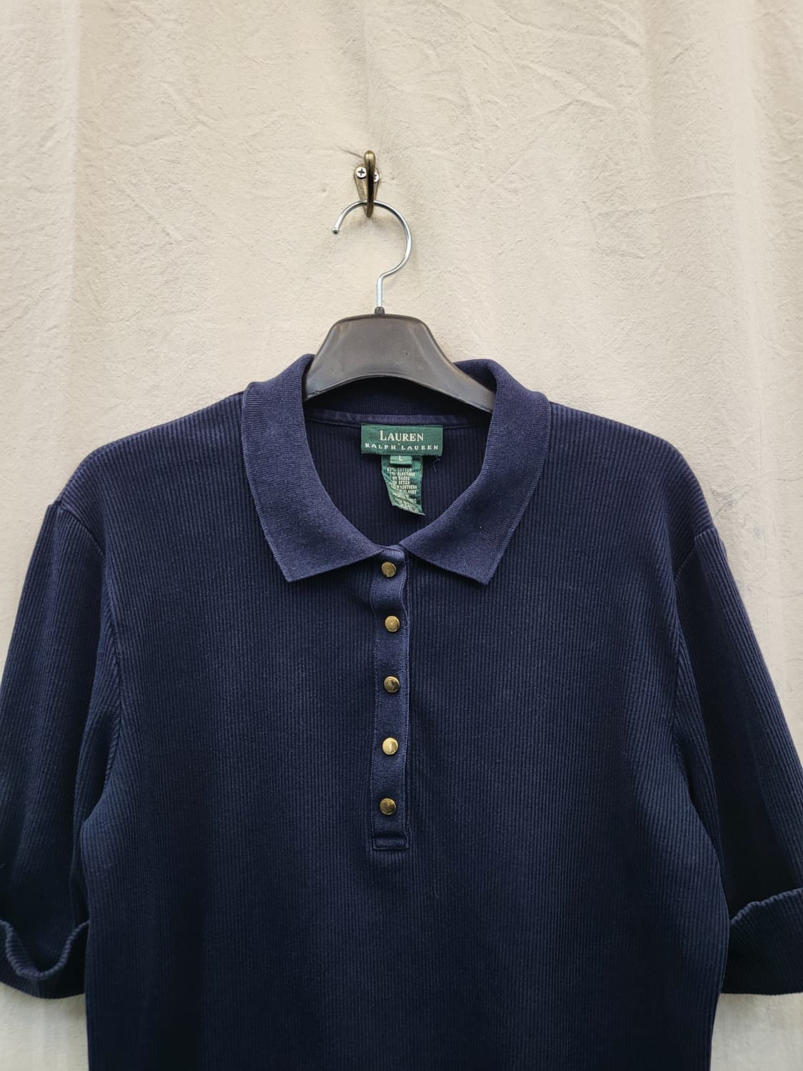 로렌 랄프로렌 네이비 카라 반팔 티셔츠 상품이미지3