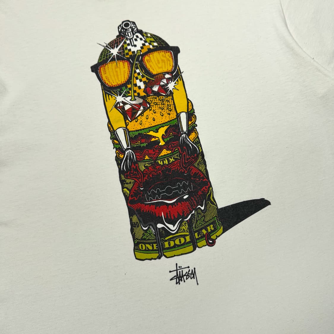 00's Stussy x Mark Ward 하이 글로스 원 달러 반팔 상품이미지2