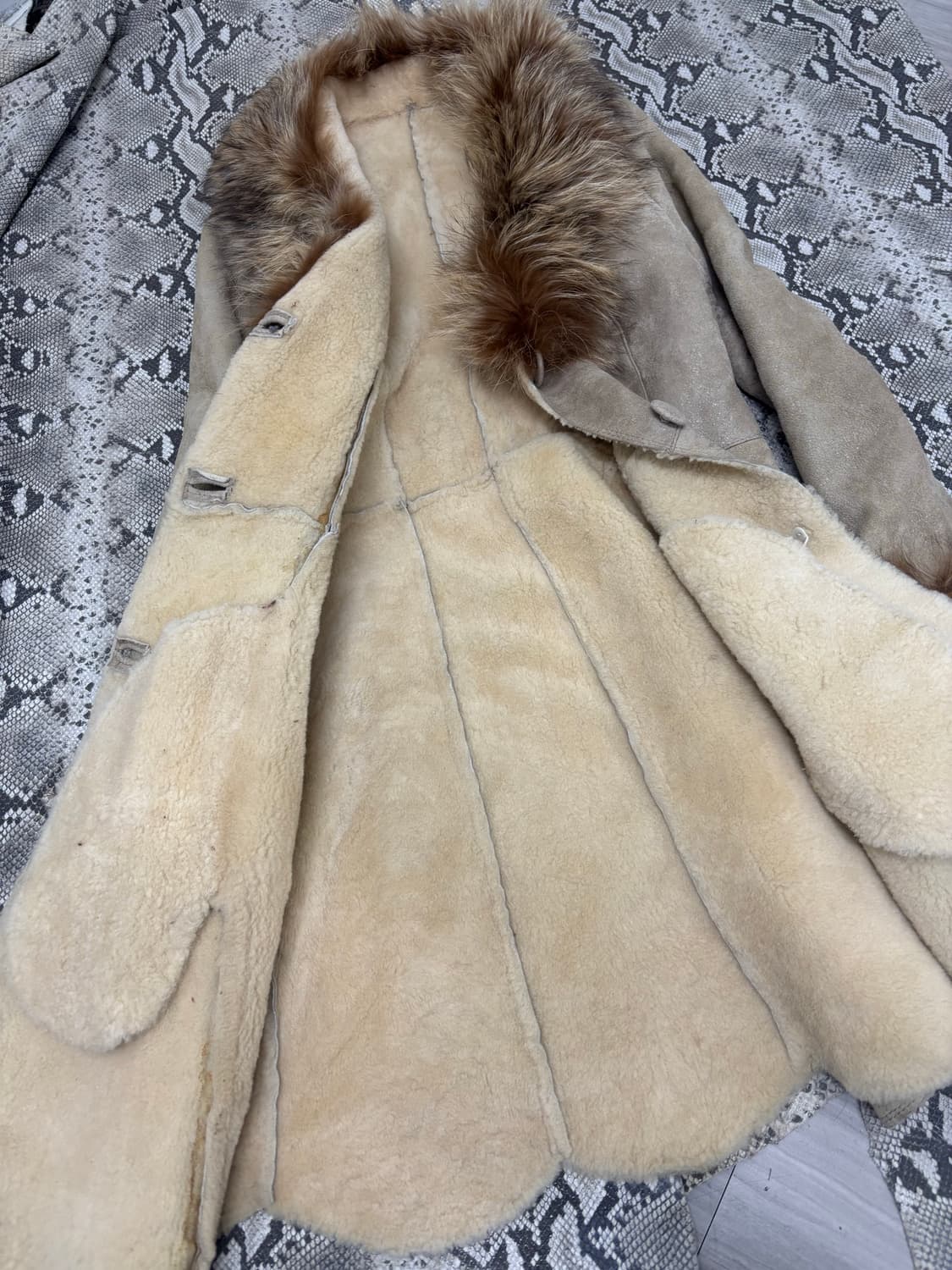 Brown Fur Trimming Long Jacket 상품이미지7