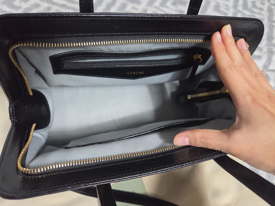 르메메 삭자뎅 Sac Jardin 블랙 크랙 천연 소가죽 가방 크로스백 상품이미지7