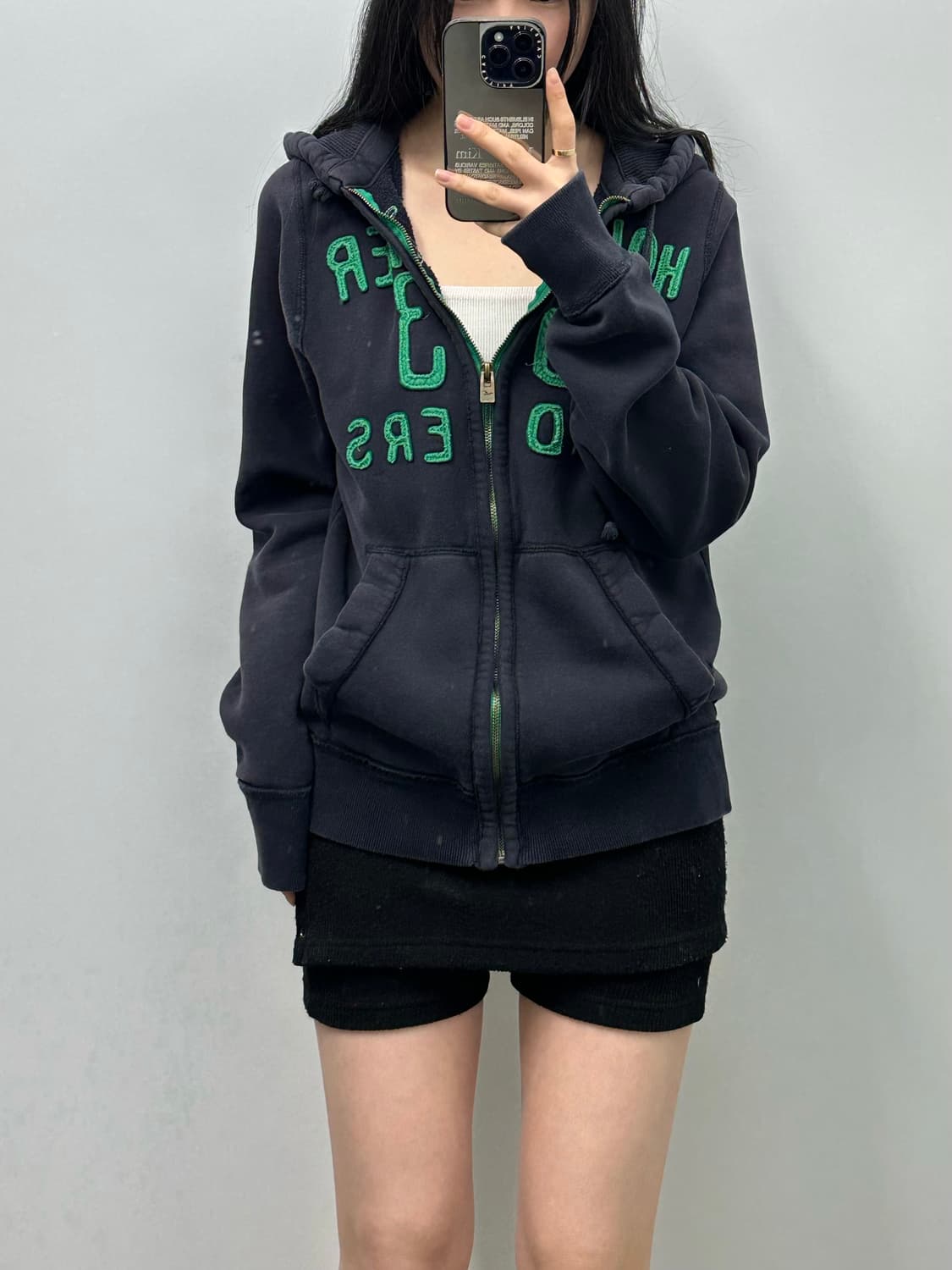 홀리스터 y2k 와투케 블랙 후드집업 상품이미지1