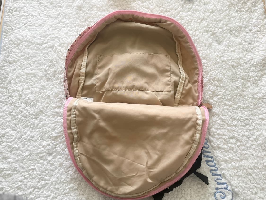 모리걸 빈티지 잔꽃 핑크 백팩 🌸💗🤎 상품이미지4