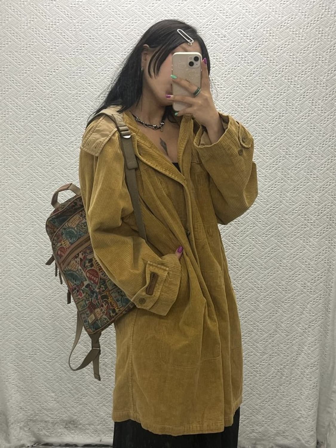 폴로 랄프로렌 모리 코듀로이 골덴 오버핏 롱 후드자켓 L C06718 상품이미지2