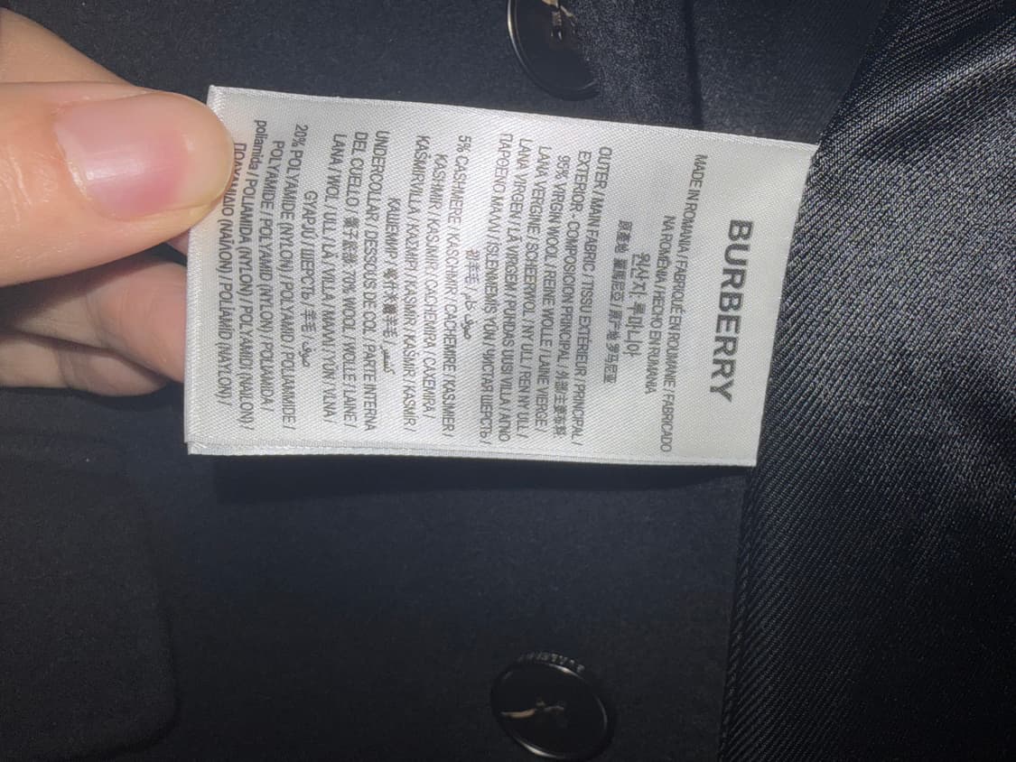 (50) 버버리 울 캐시미어 테일러드 코트 상품이미지3