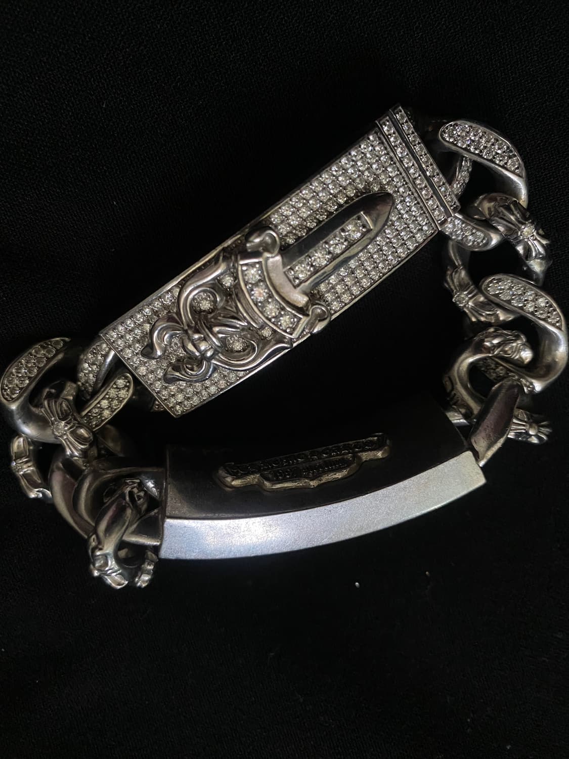 크롬하츠 모이사 풀 파베 대거ID팔찌 상품이미지4