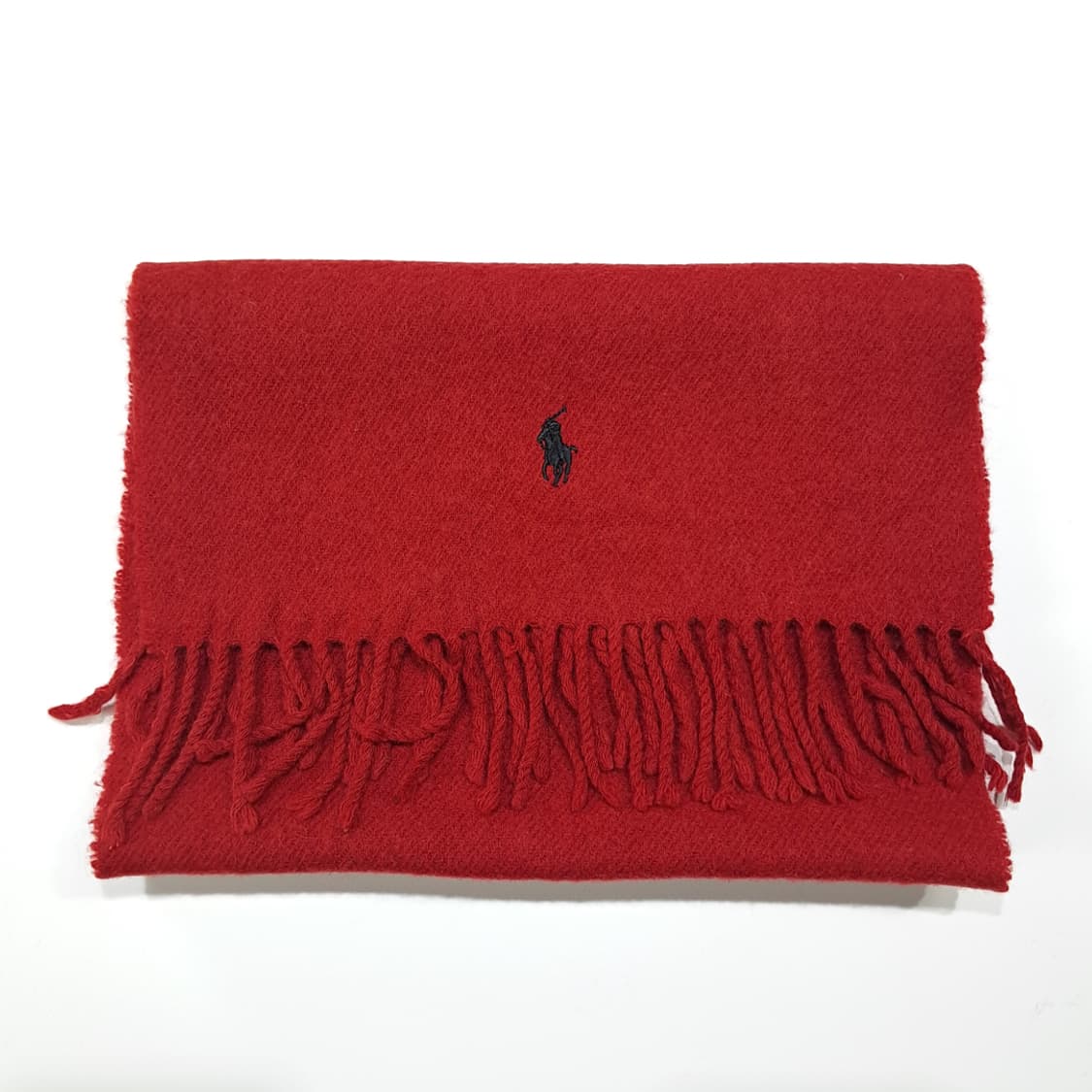 MX595 폴로 90s 스코틀랜드판 램스울 레드 머플러 목도리 상품이미지7
