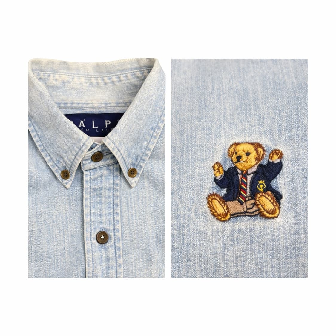 폴로 데님 셔츠 곰돌이 포인트 / 체감 Women's M 상품이미지4