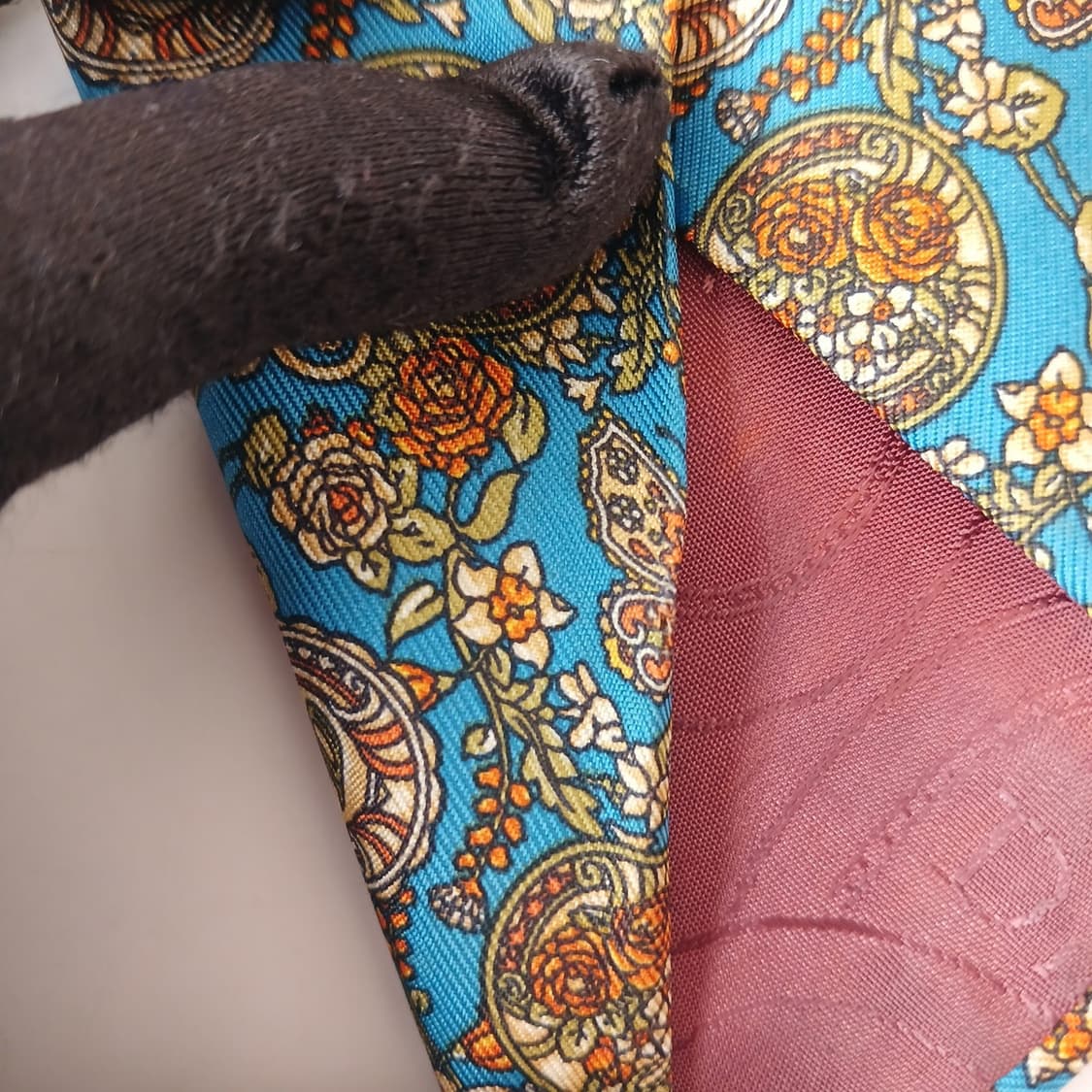 디올 실크 블루 오너먼트 패턴 넥타이 9.1cm B등급 A19418
 상품이미지6