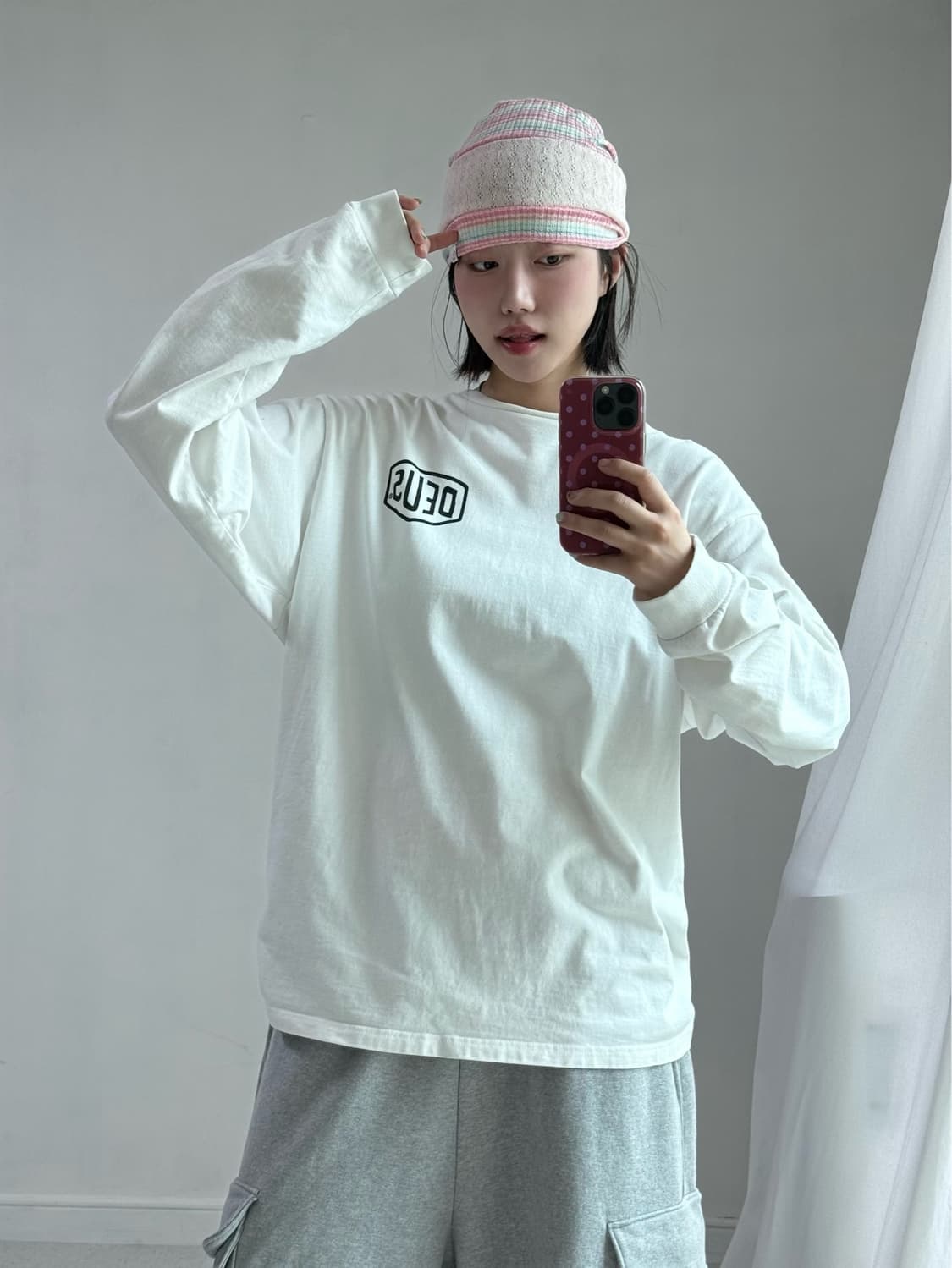 데우스 화이트 롱슬리브 상품이미지1