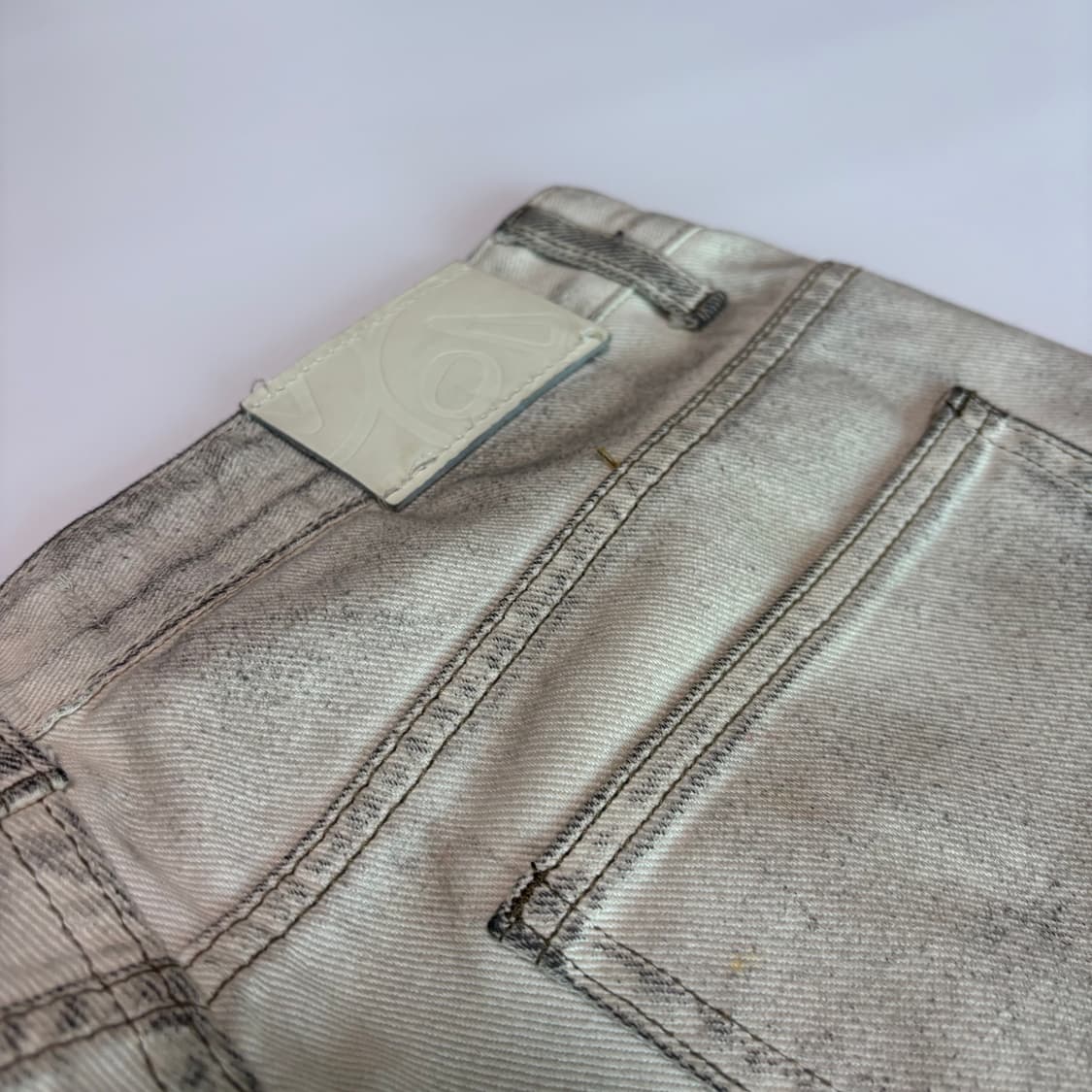 애드오프(ADDOFF) 더티 워싱 커브드 패널 와이드 데님 상품이미지9