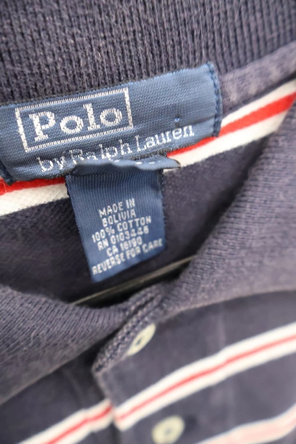 Polo Stripe Rugby Long Sleeve Navy 상품이미지7