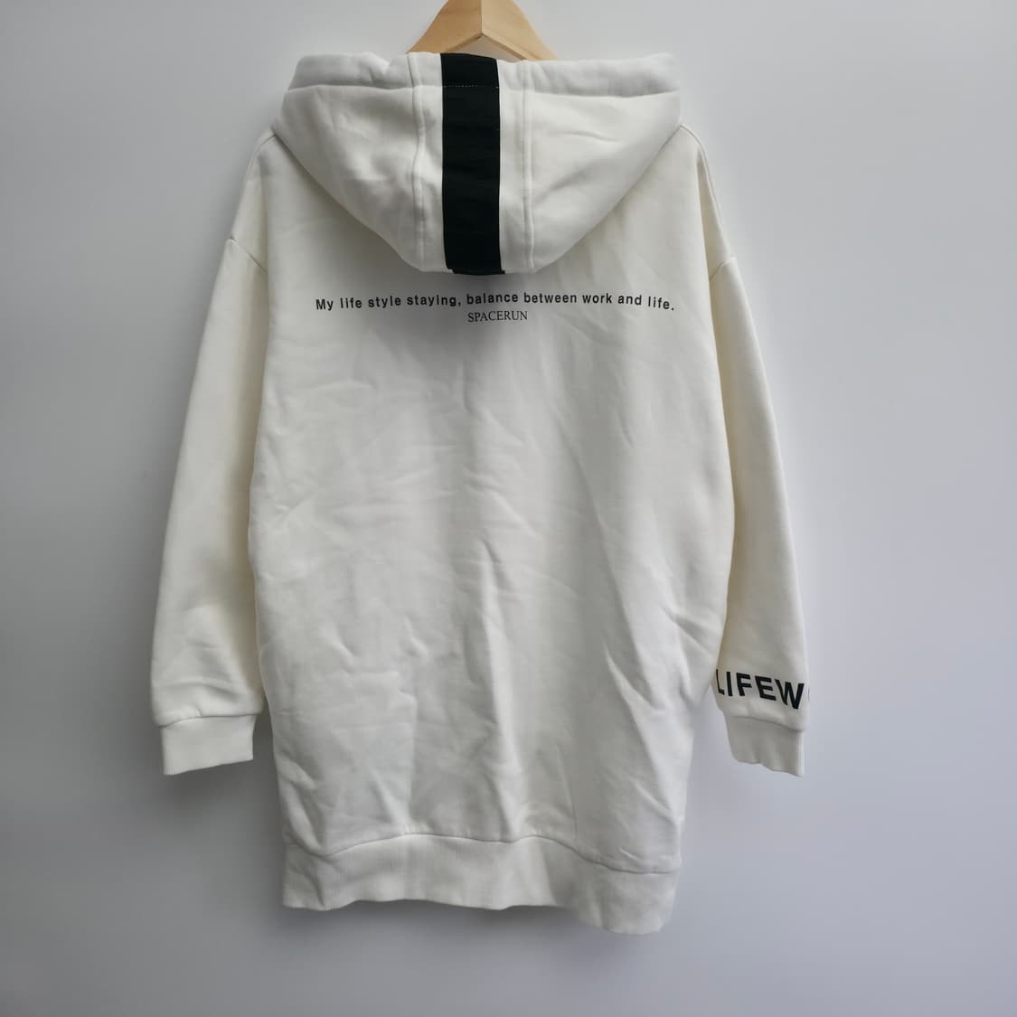[FREE] 라이프워크 원피스 후드티 화이트 상품이미지6