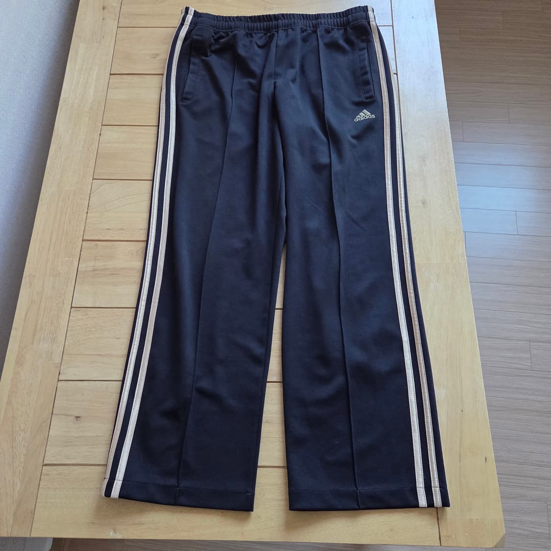 100 아디다스 삼선 트레이닝 팬츠 블랙 흑금 바지 169 상품이미지1