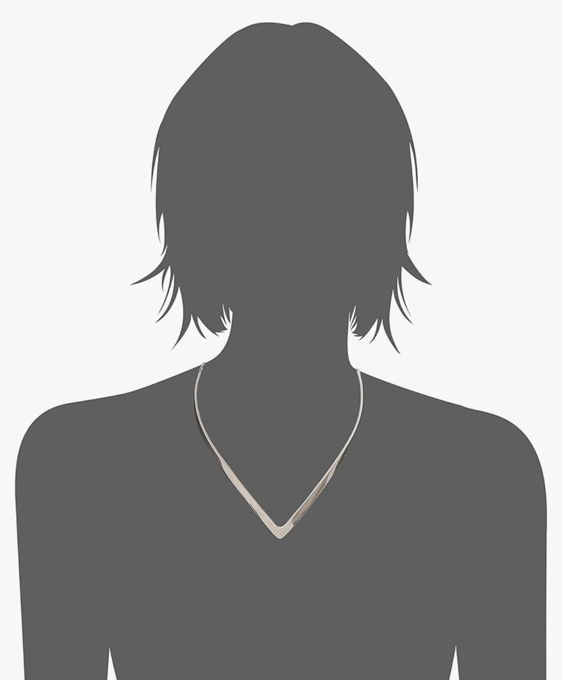 캘빈클라인 아웃라인 네크리스 뱅글초커 폴리쉬드 실버 유광브이 희귀 목걸이 상품이미지4