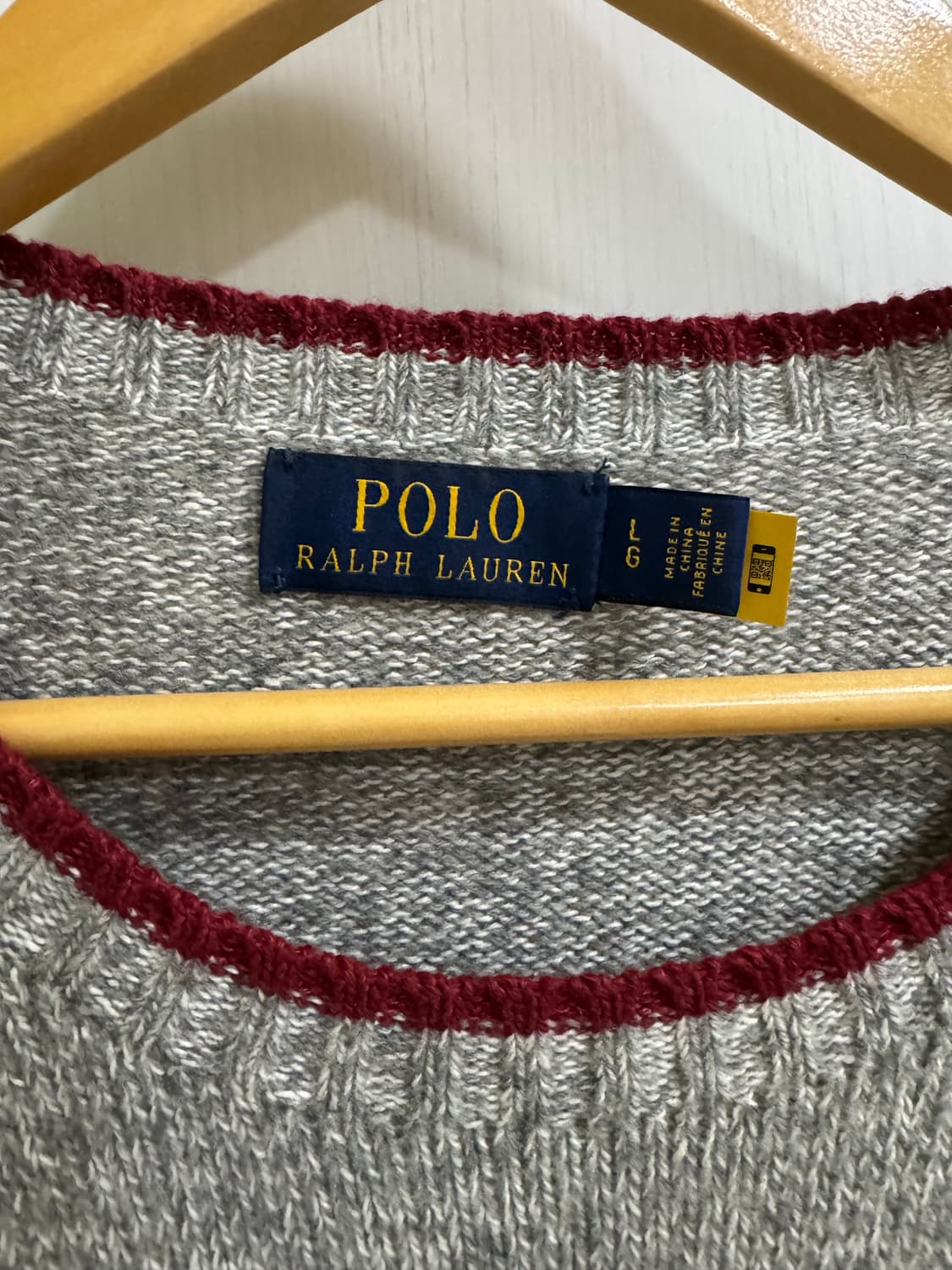 폴로 랄프로렌 성조기 니트 스웨터 그레이 상품이미지4