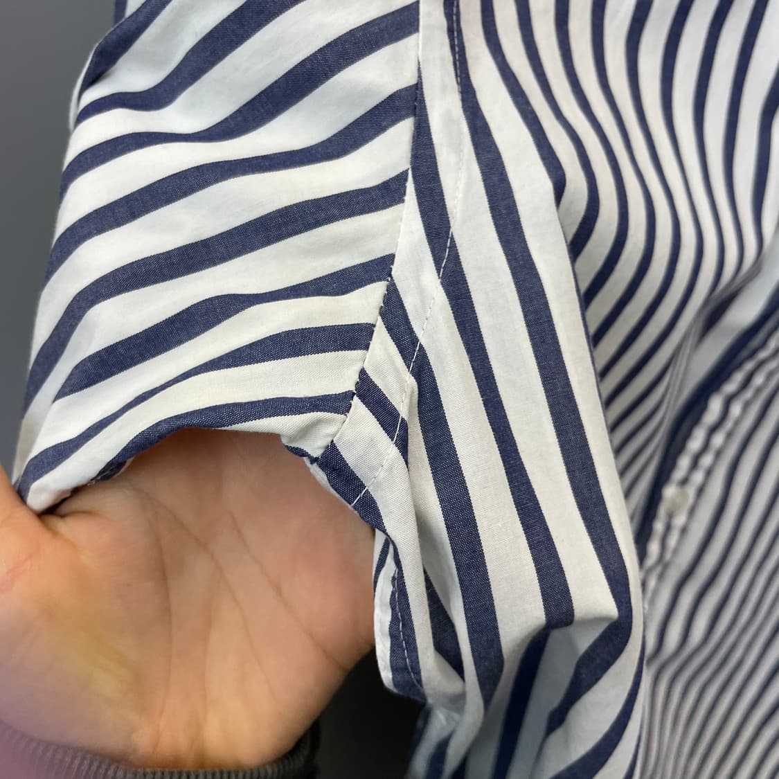 헤지스 피즈 네이비 스트라이프 긴팔 셔츠 95 상품이미지4