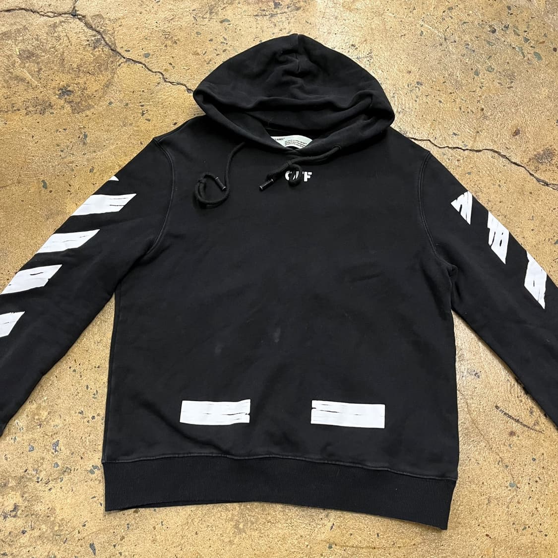 [정품/XL] 오프화이트 블랙 다이애그 애로우 후드 b15 상품이미지3