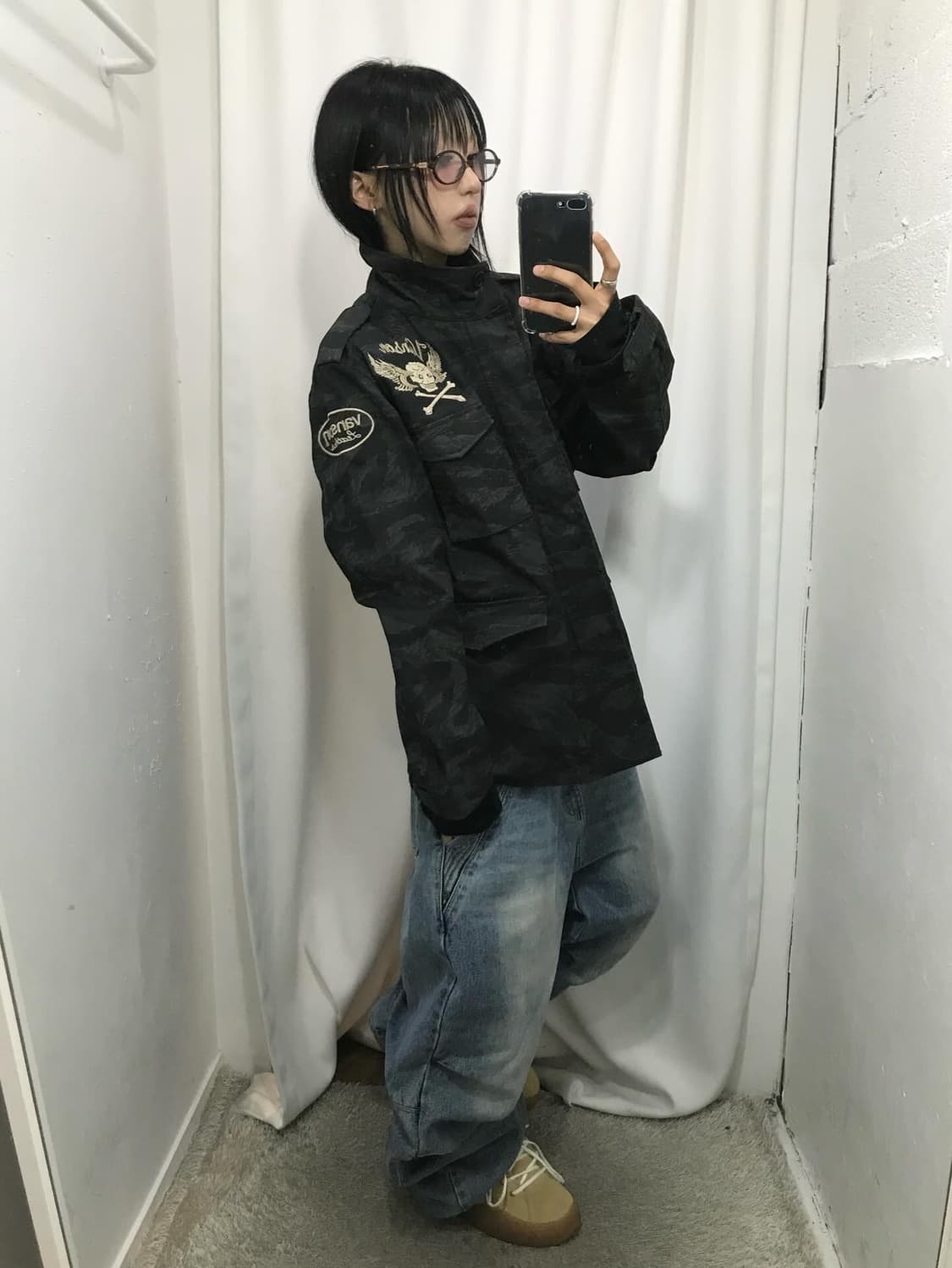 밴슨 M65 하이넥 카모패턴 자수패치 자켓 ( 새상품 )  상품이미지5