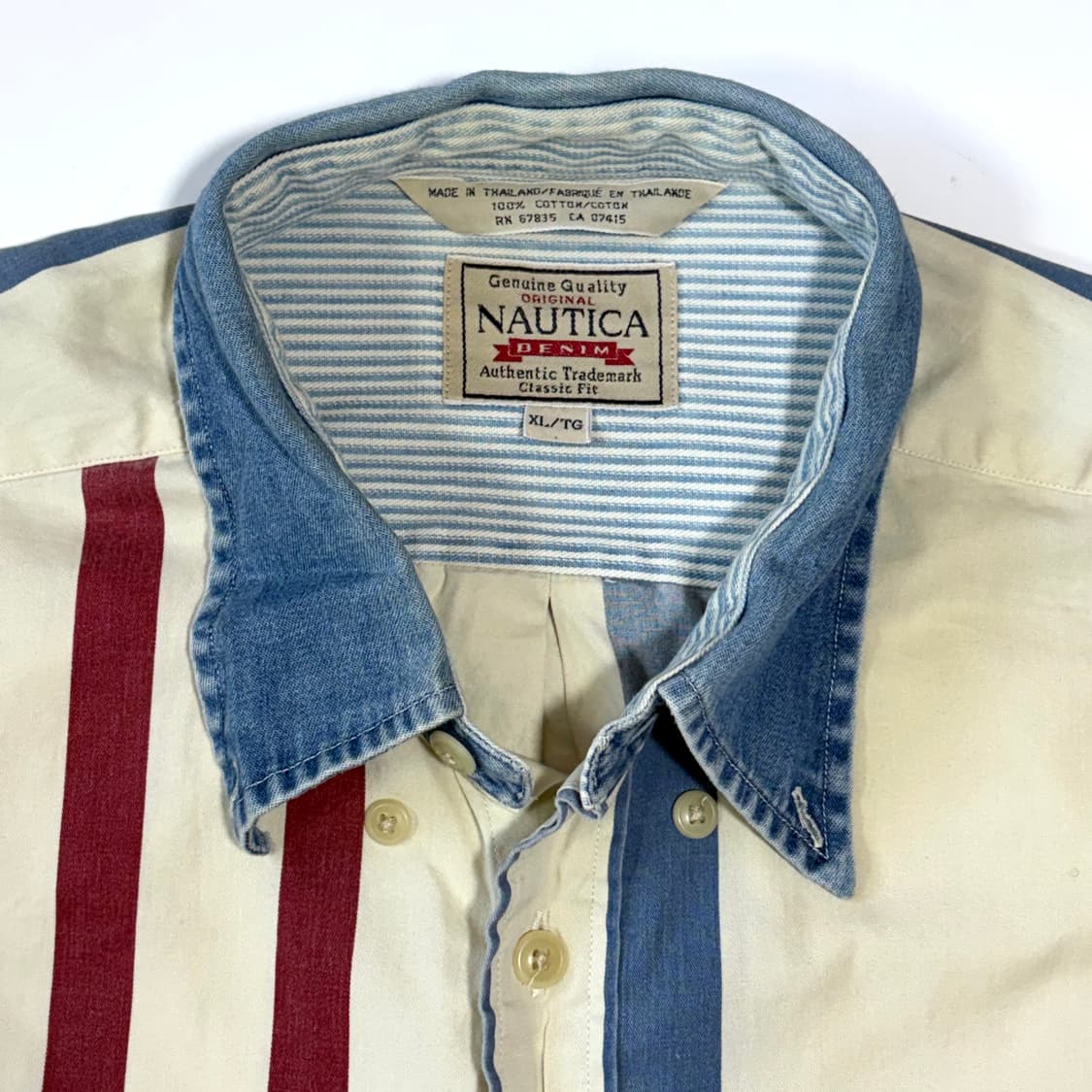 노티카 오버핏 스트라이프 셔츠 XL 상품이미지2