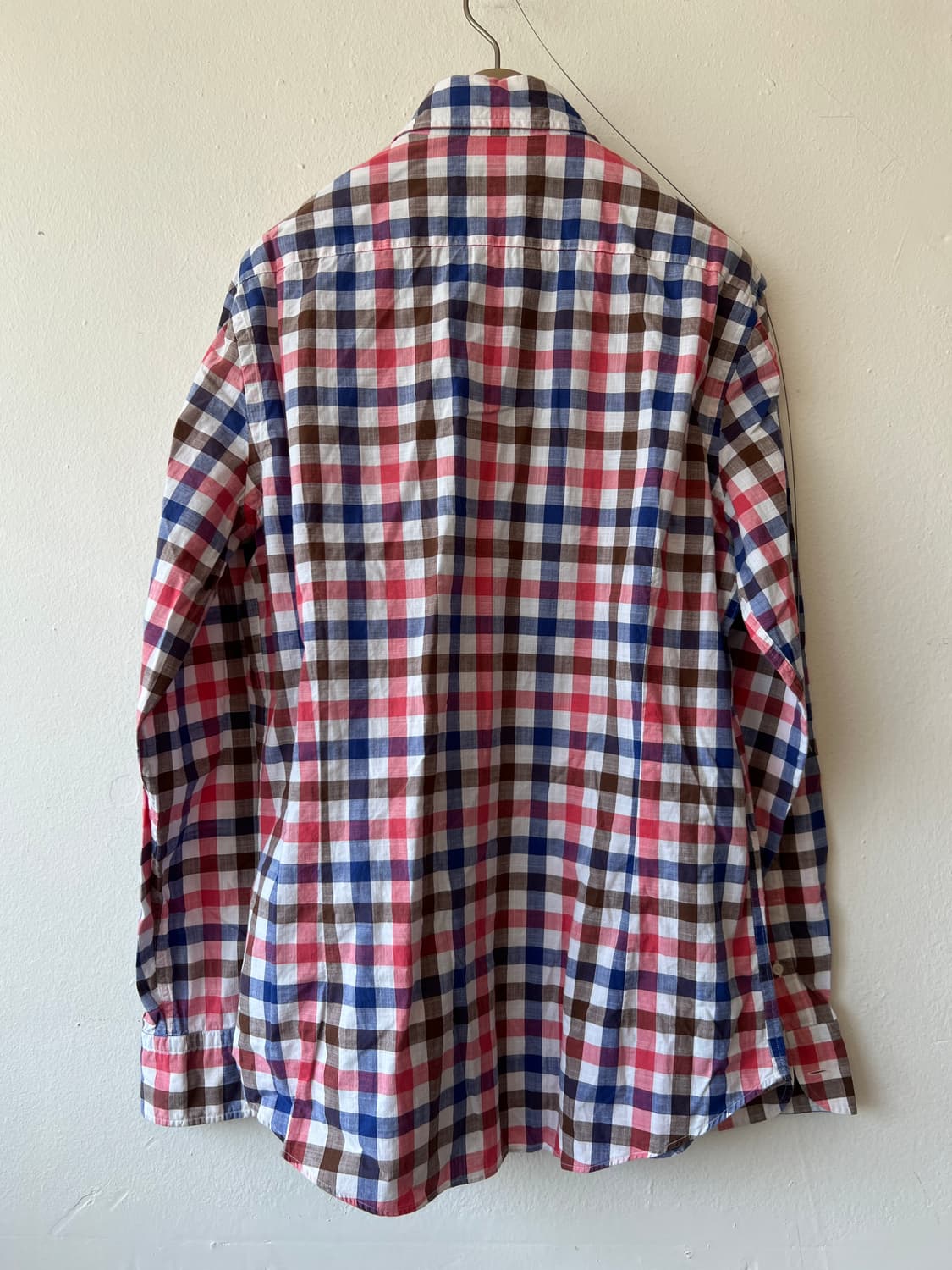 마시모뚜띠 남성 네이비핑크 코튼긴팔셔츠 상품이미지3