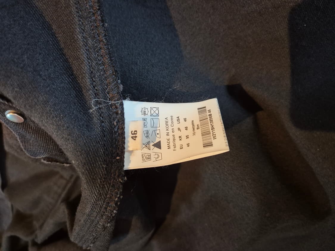 우영미 21ss 블랙 백로고 데님셔츠 46사이즈 상품이미지7