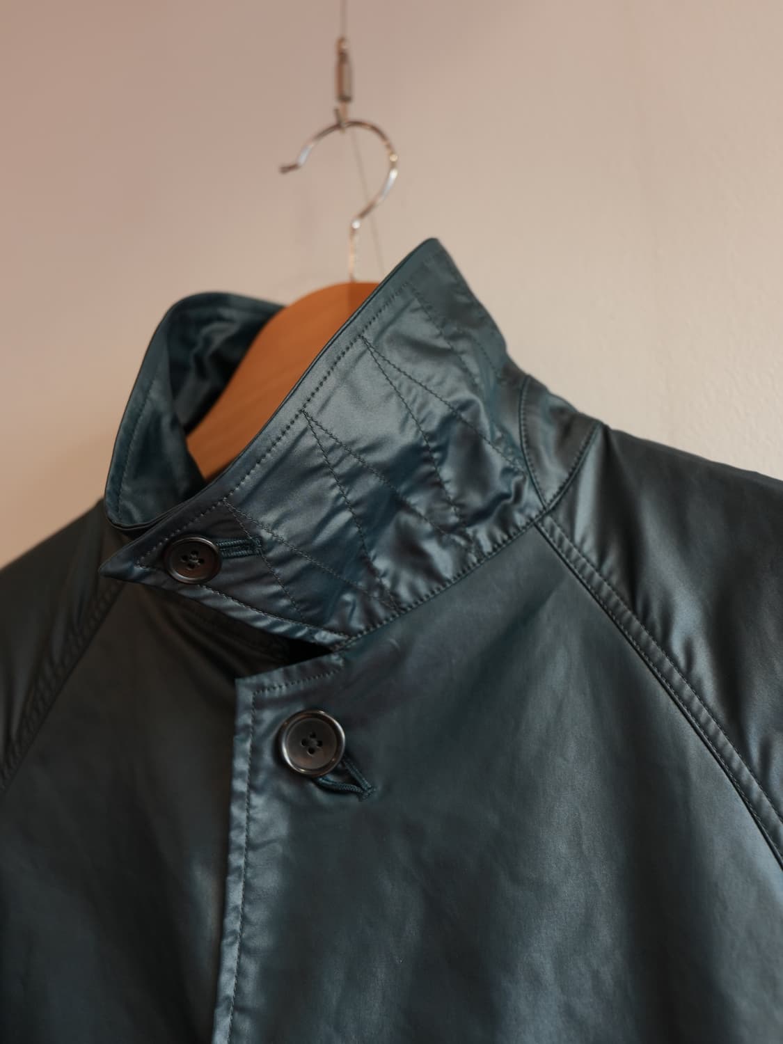 요크 24FW 레더-라이크 카 코트 (딥그린) 상품이미지4