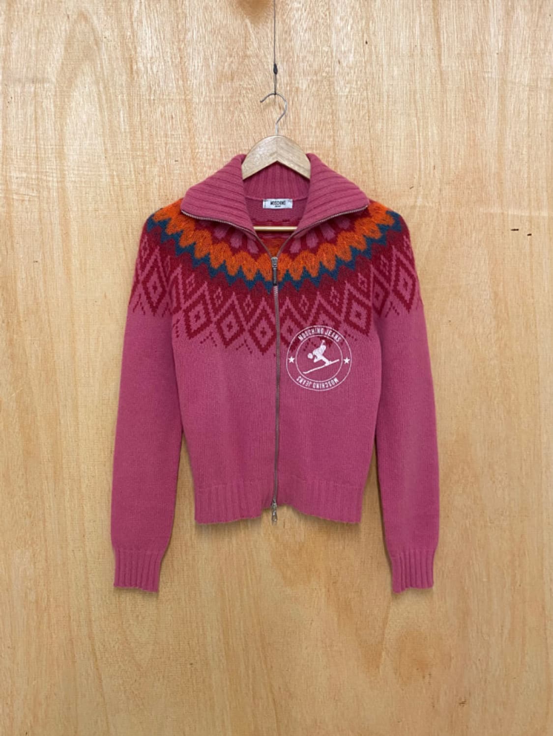00's MOSCHINO knit zip-up cardigan 상품이미지4