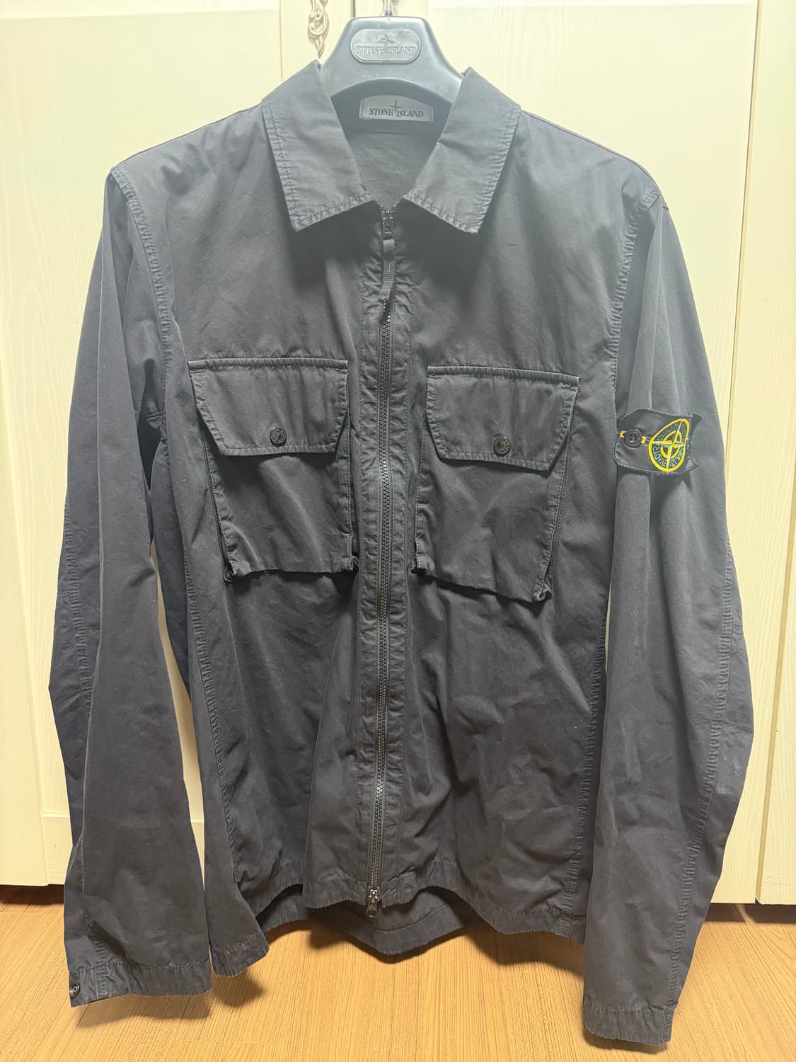 스톤아일랜드 올드이펙트 오버셔츠 블랙 L 상품이미지1