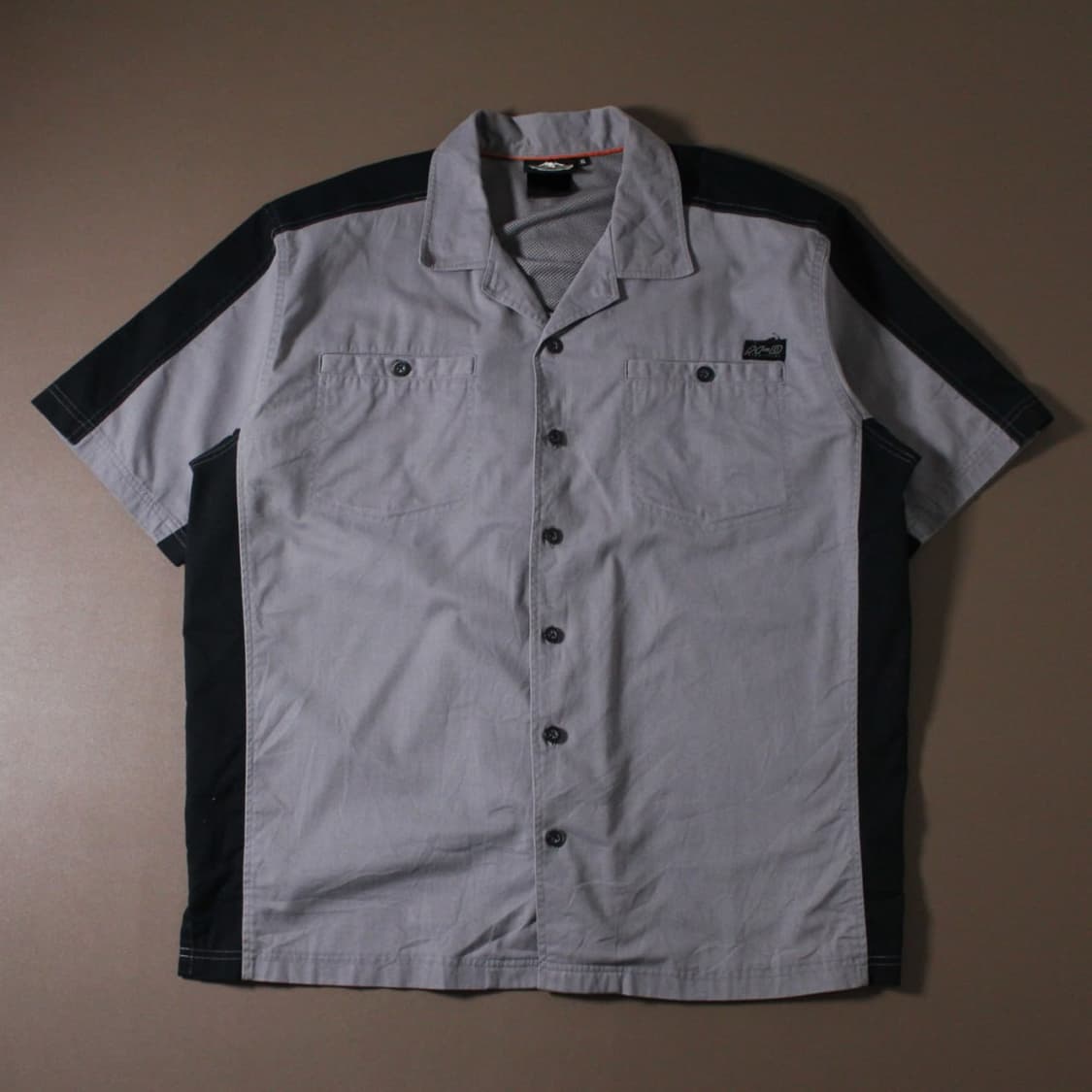 Harley-Davidson 할리데이비슨 빅쉴드 자수 반팔 워크 셔츠  상품이미지1