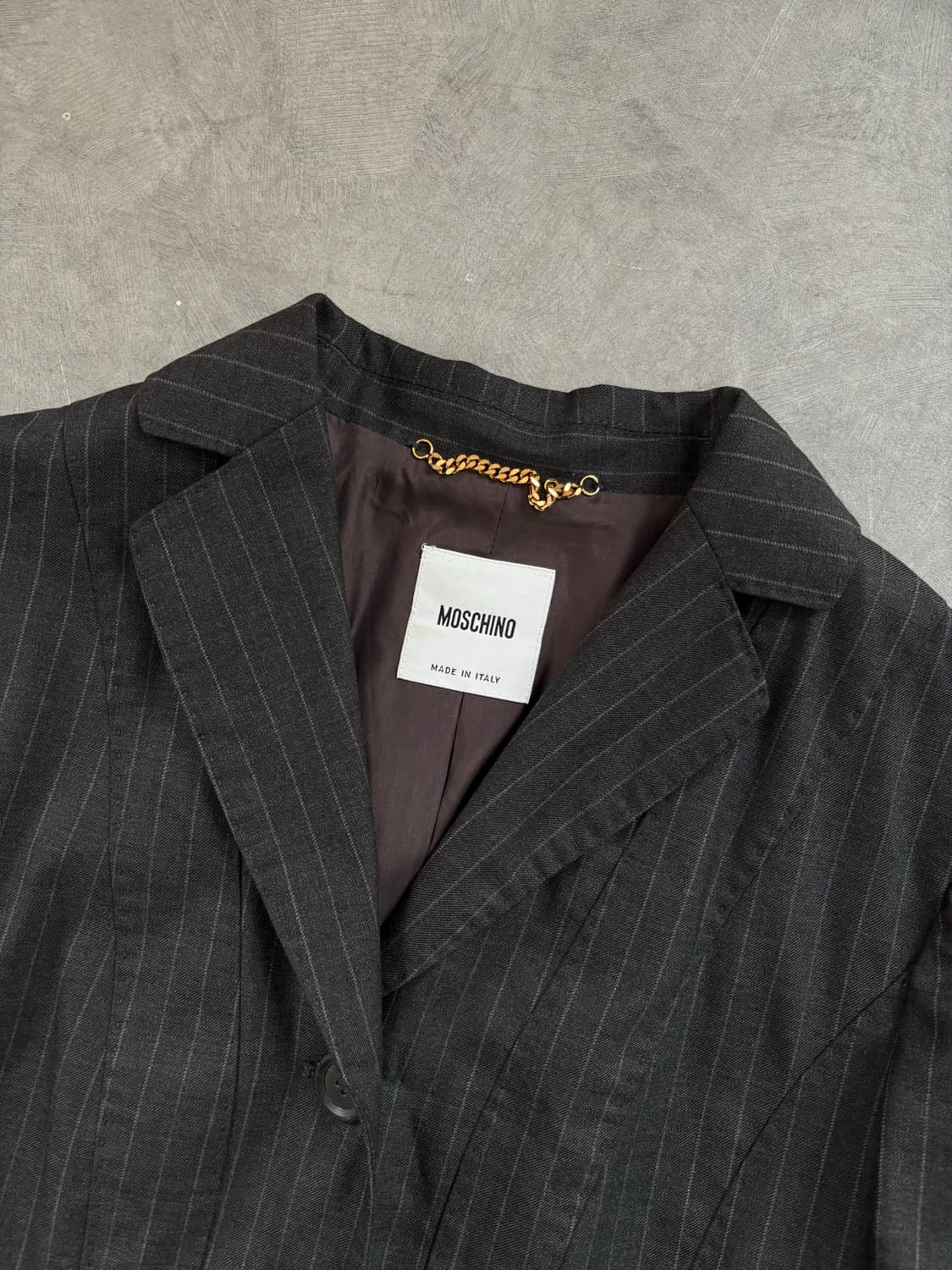 Moschino 모스키노 07FW 차콜 핀스트라이프 셋업 상품이미지6
