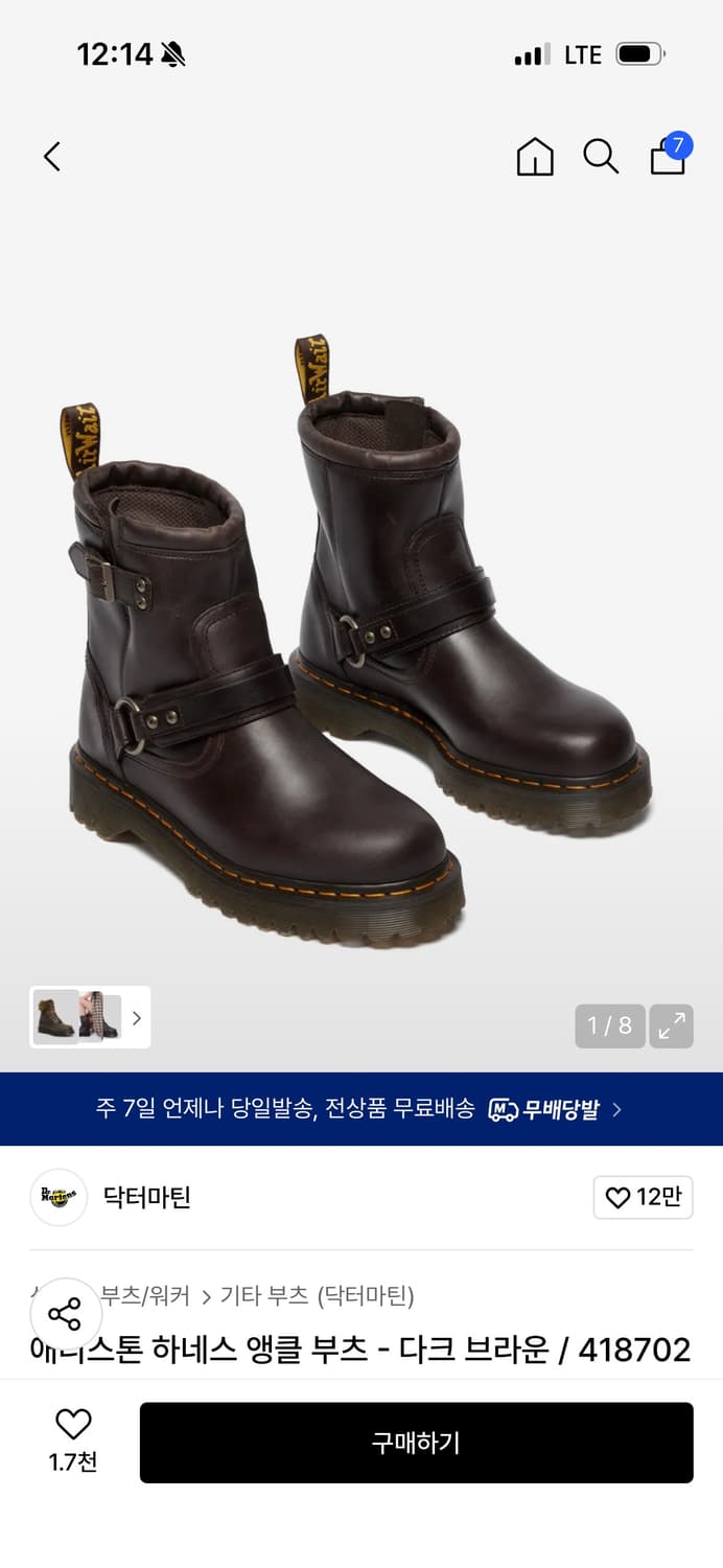 애니스톤 하네스 앵클 부츠 - 다크 브라운  상품이미지1