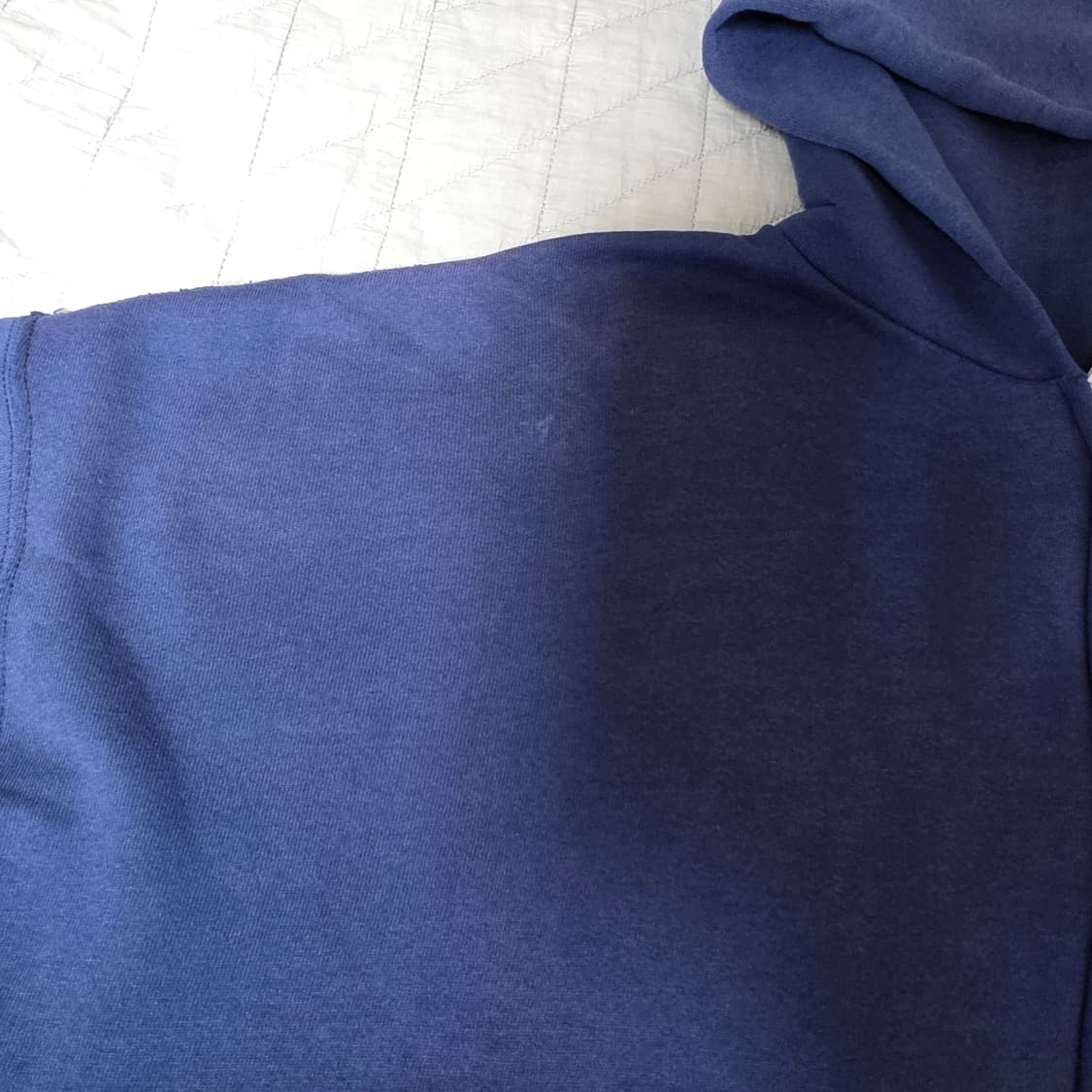 [XXL] 90s USA 빈티지 러셀 애슬레틱 후드집업 네이비 쿨페이드 상품이미지4