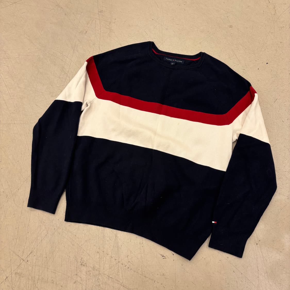 타미힐피거 컬러블럭 니트 상품이미지1