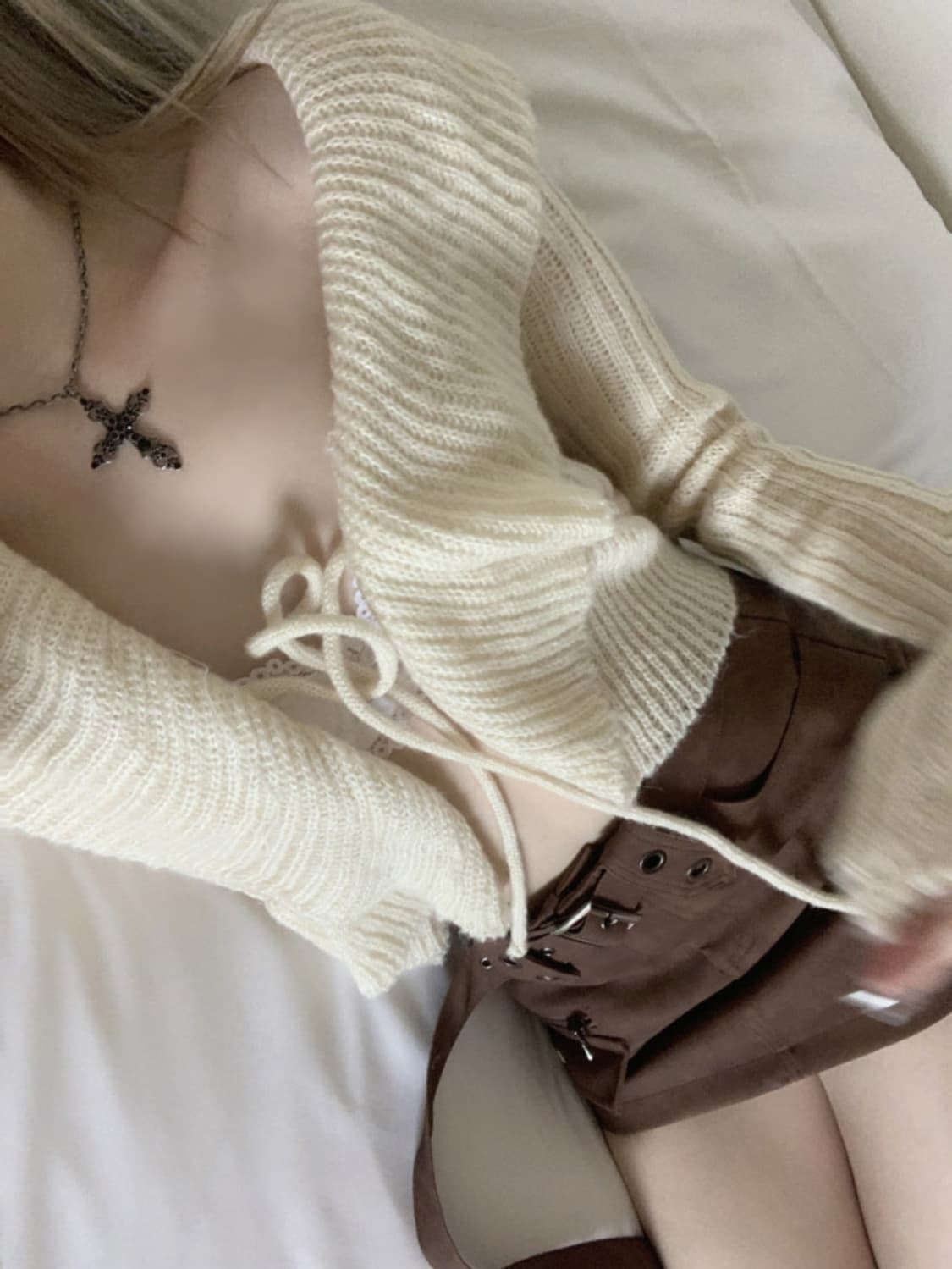 Suzen 스젠 Lorancia Ribbon Cardigan 니트가디건 상품이미지4