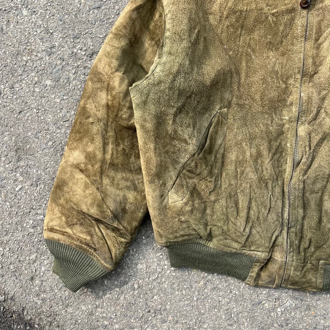 90‘s Fancy Ball 피그 스웨이드 레더 봄버 자켓 상품이미지5