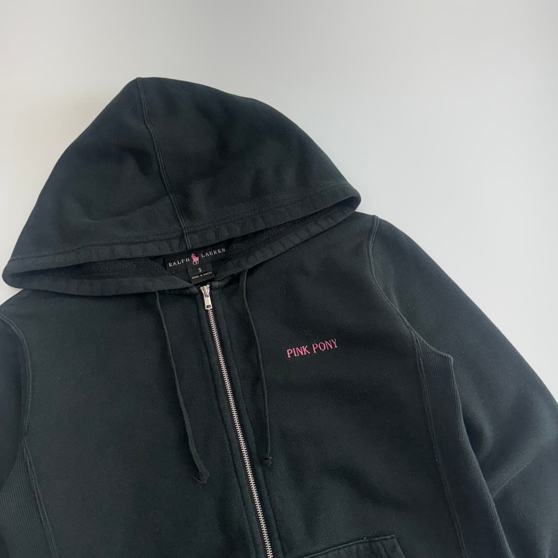 Polo 폴로 백 핑크 빅포니 블랙 후드집업 상품이미지5