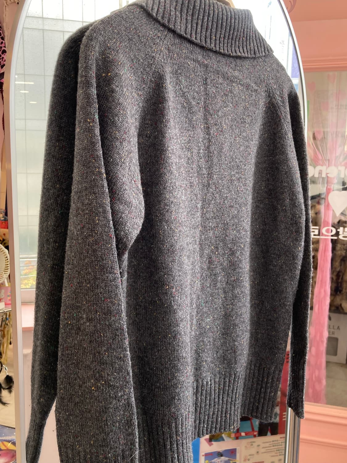 울 보카시 그레이 목폴라 니트 상품이미지6