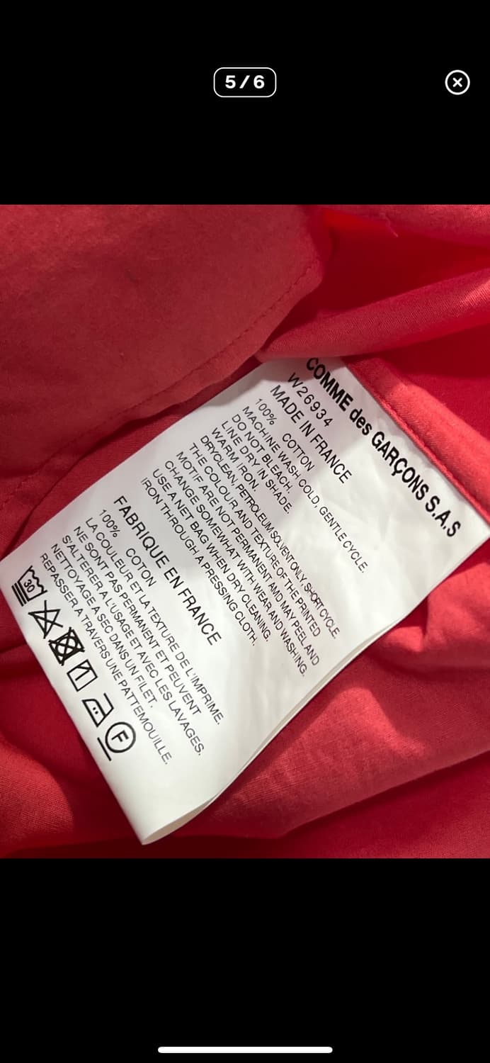 comme des garcons boys shirts back logo 상품이미지5