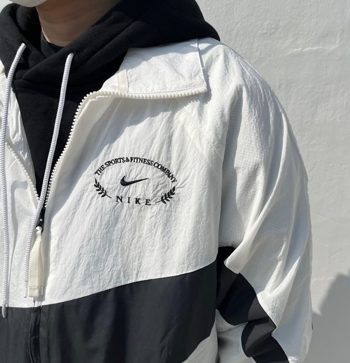 새상품_(XL)나이키 스우시 우븐 자켓 화이트/블랙(DV0531-133) 상품이미지6