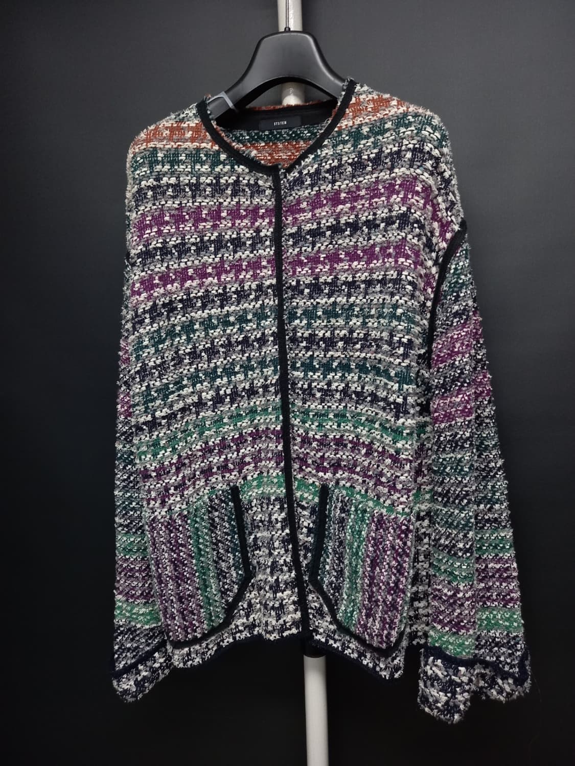 시스템 춘추 얇은트위드 가디건 F 44-77 상품이미지3