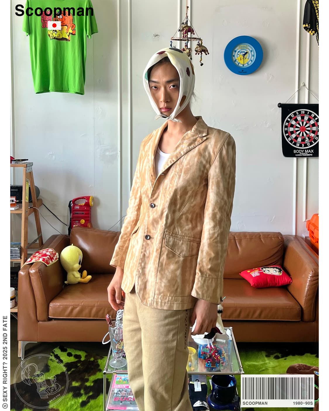 1980-90s Scoopman Dying Cotton Blazer JK 상품이미지1