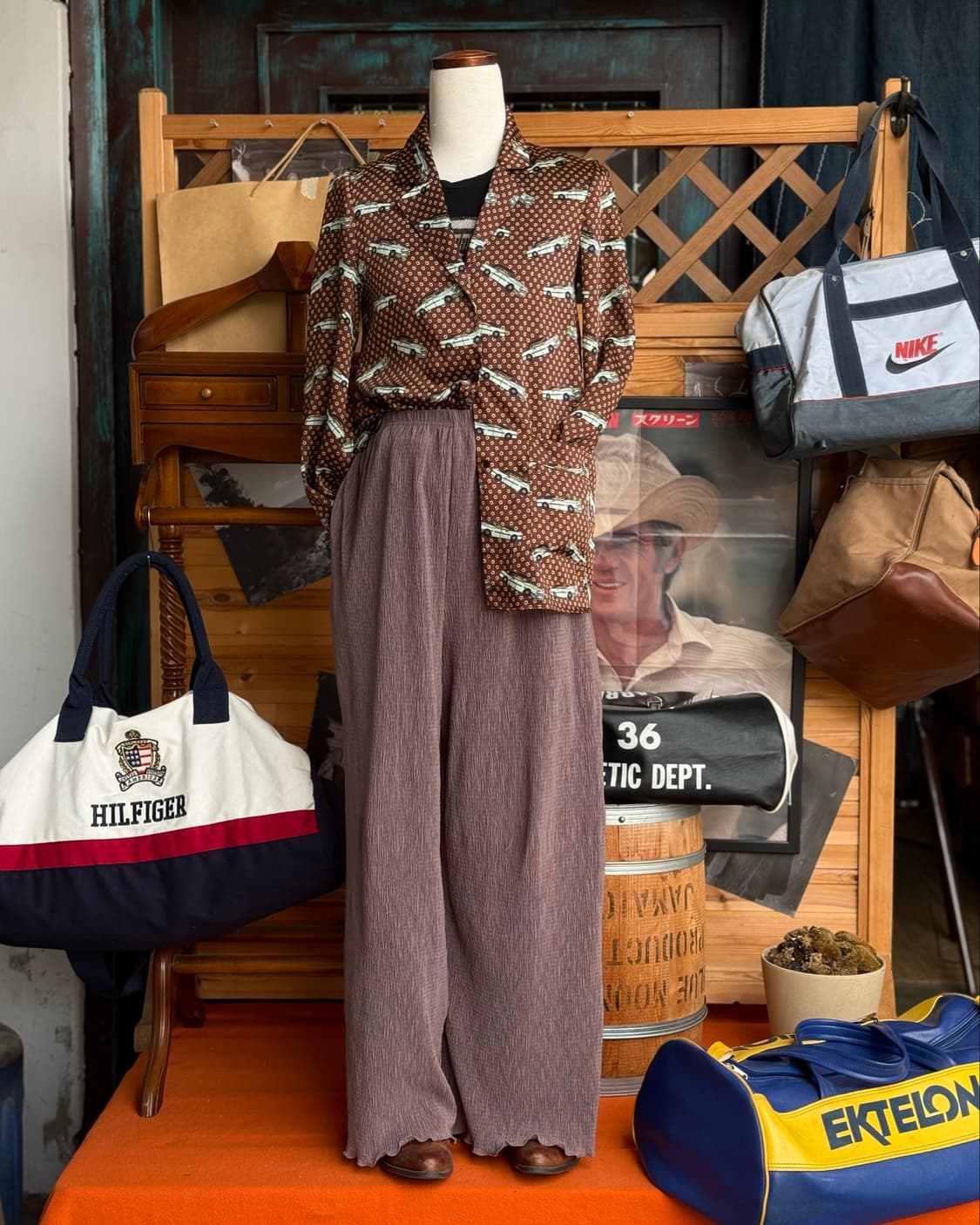 Zara 레트로카 프린트 셔츠 XS 상품이미지9