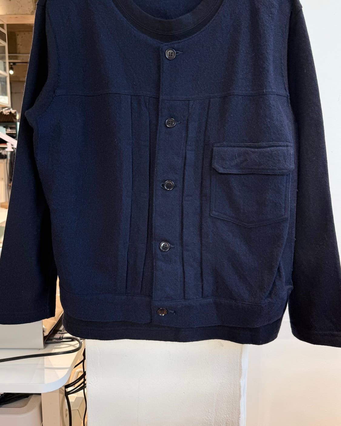 카반드주카 네이비 풀오버 레이어드 자켓 상품이미지6